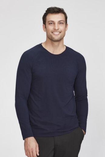 Picture of Bizcare Mens Performance Cotton Long Sleeve Tee